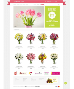 VirtueMart e-shop šablona na téma Květiny č. 42147
