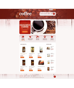 VirtueMart e-shop šablona na téma Café a restaurace č. 42865