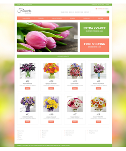 VirtueMart e-shop šablona na téma Květiny č. 48632