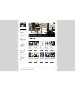 Zen Cart e-shop šablona na téma Hudba č. 41653