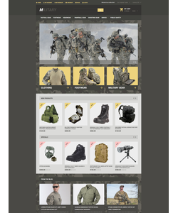 Magento e-shop šablona na téma Vojenské č. 54551