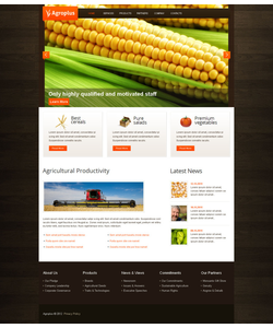 Moto CMS HTML šablona na téma Zemědělství č. 39711