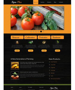 Moto CMS HTML šablona na téma Zemědělství č. 44713