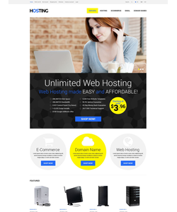 OpenCart e-shop šablona na téma Hosting č. 52353