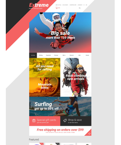 OpenCart e-shop šablona na téma Sport č. 55186