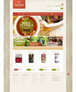 OpenCart e-shop šablona na téma Jídlo a pití č. 43760