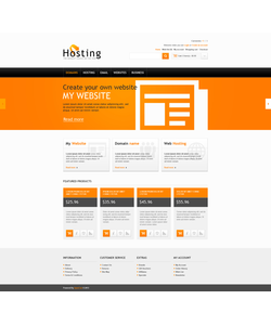 OpenCart e-shop šablona na téma Hosting č. 45231