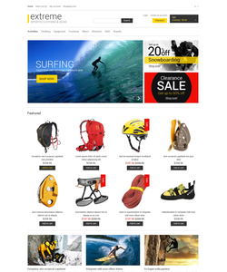 OpenCart e-shop šablona na téma Sport č. 47094