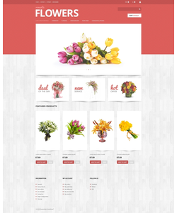 PrestaShop e-shop šablona na téma Květiny č. 47887