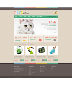 PrestaShop e-shop šablona na téma Zvířata č. 53715