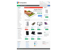 PrestaShop e-shop šablona na téma Počítače č. 43052