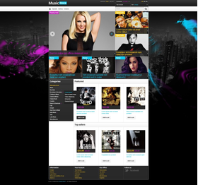 PrestaShop e-shop šablona na téma Hudba č. 42978