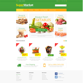 PrestaShop e-shop šablona na téma Jídlo a pití č. 46630