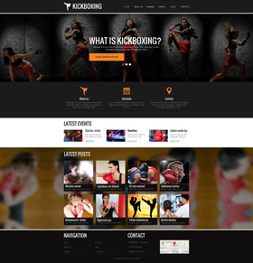 Moto CMS HTML šablona na téma Sport č. 48200