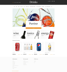 PrestaShop e-shop šablona na téma Jídlo a pití č. 48028