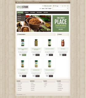 PrestaShop e-shop šablona na téma Jídlo a pití č. 45052