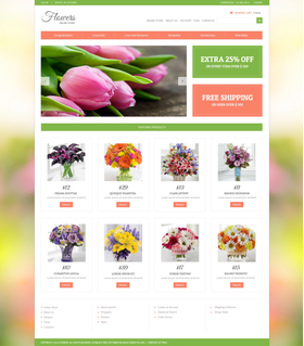 VirtueMart e-shop šablona na téma Květiny č. 48632