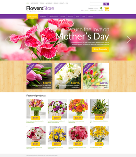 Zen Cart e-shop šablona na téma Květiny č. 50876