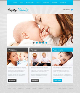 Moto CMS HTML šablona na téma Rodina č. 44343