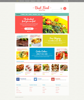 OpenCart e-shop šablona na téma Jídlo a pití č. 45704