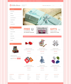 OpenCart e-shop šablona na téma Dárky č. 48509
