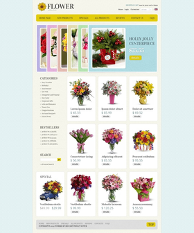 Zen Cart e-shop šablona na téma Květiny č. 39210