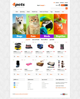 PrestaShop e-shop šablona na téma Zvířata č. 54028