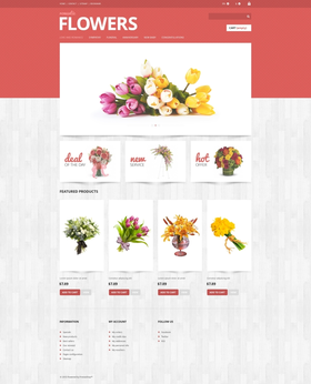 PrestaShop e-shop šablona na téma Květiny č. 47887
