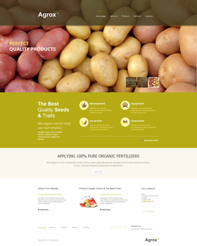 Moto CMS HTML šablona na téma Zemědělství č. 47730