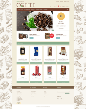 Magento e-shop šablona na téma Café a restaurace č. 48938