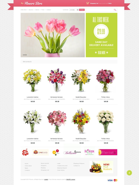 VirtueMart e-shop šablona na téma Květiny č. 42147