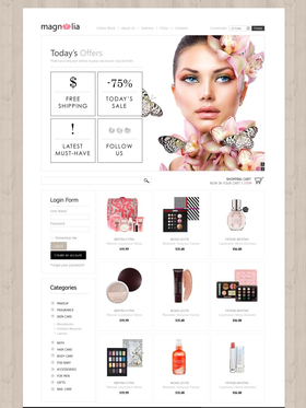 VirtueMart e-shop šablona na téma Krása č. 43007