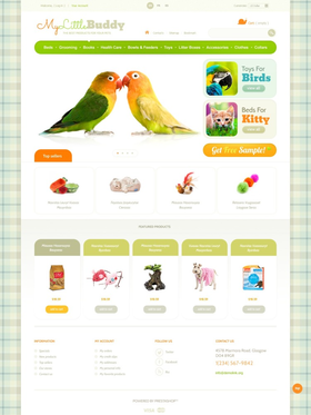 PrestaShop e-shop šablona na téma Zvířata č. 43887