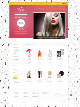 VirtueMart e-shop šablona na téma Krása č. 43997