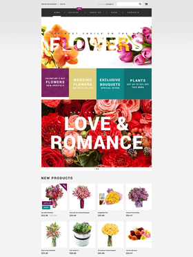 VirtueMart e-shop šablona na téma Květiny č. 55092