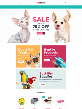 WooCommerce e-shop šablona na téma Zvířata č. 60094