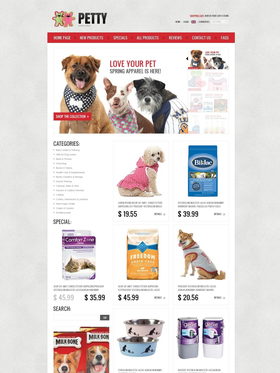 Zen Cart e-shop šablona na téma Zvířata č. 39207