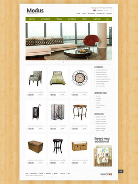 Zen Cart e-shop šablona na téma Interiér a nábytek č. 39637