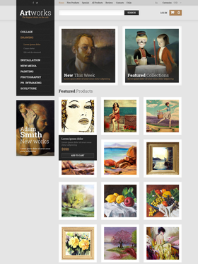 Zen Cart e-shop šablona na téma Umění a fotografie č. 52433