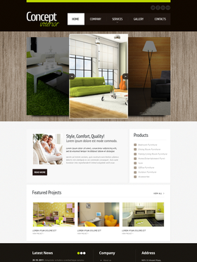 Flash CMS šablona na téma Interiér a nábytek č. 44436