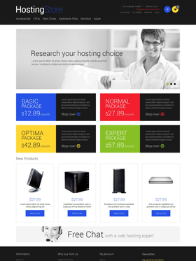 Magento e-shop šablona na téma Hosting č. 49059
