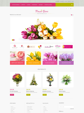Magento e-shop šablona na téma Květiny č. 51290