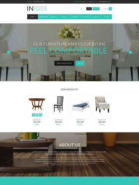 Magento e-shop šablona na téma Interiér a nábytek č. 52693
