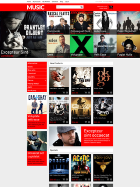 Magento e-shop šablona na téma Hudba č. 53364