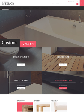 Magento e-shop šablona na téma Interiér a nábytek č. 53395