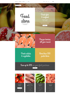 Magento e-shop šablona na téma Jídlo a pití č. 55004
