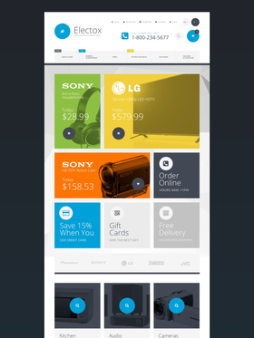 Magento e-shop šablona na téma Elektronika č. 55109