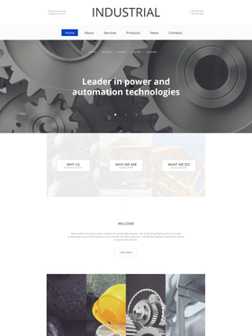Moto CMS HTML šablona na téma Průmysl č. 59075