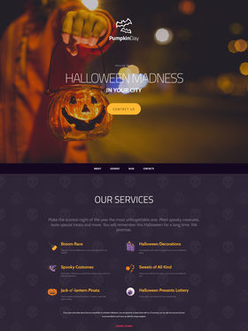 Moto CMS 3 šablona na téma Halloween č. 59228