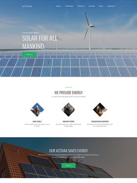 Moto CMS 3 šablona na téma Alternativní energie č. 59466